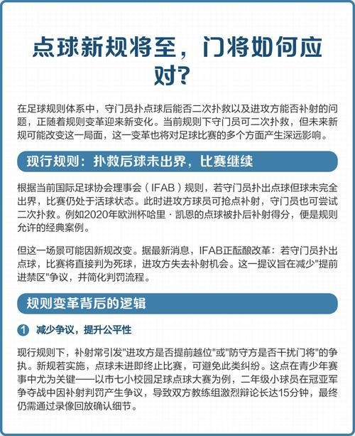 点球新规震撼提案!IFAB拟定:点球被扑即判死球,取消补射! 点球新规震撼提案!IFAB拟定:点球被扑即判死球,取消补射!