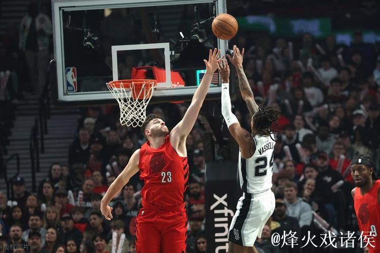 阿夫迪亚三双29+11+10 杨瀚森仅得2分 开拓者险胜马刺